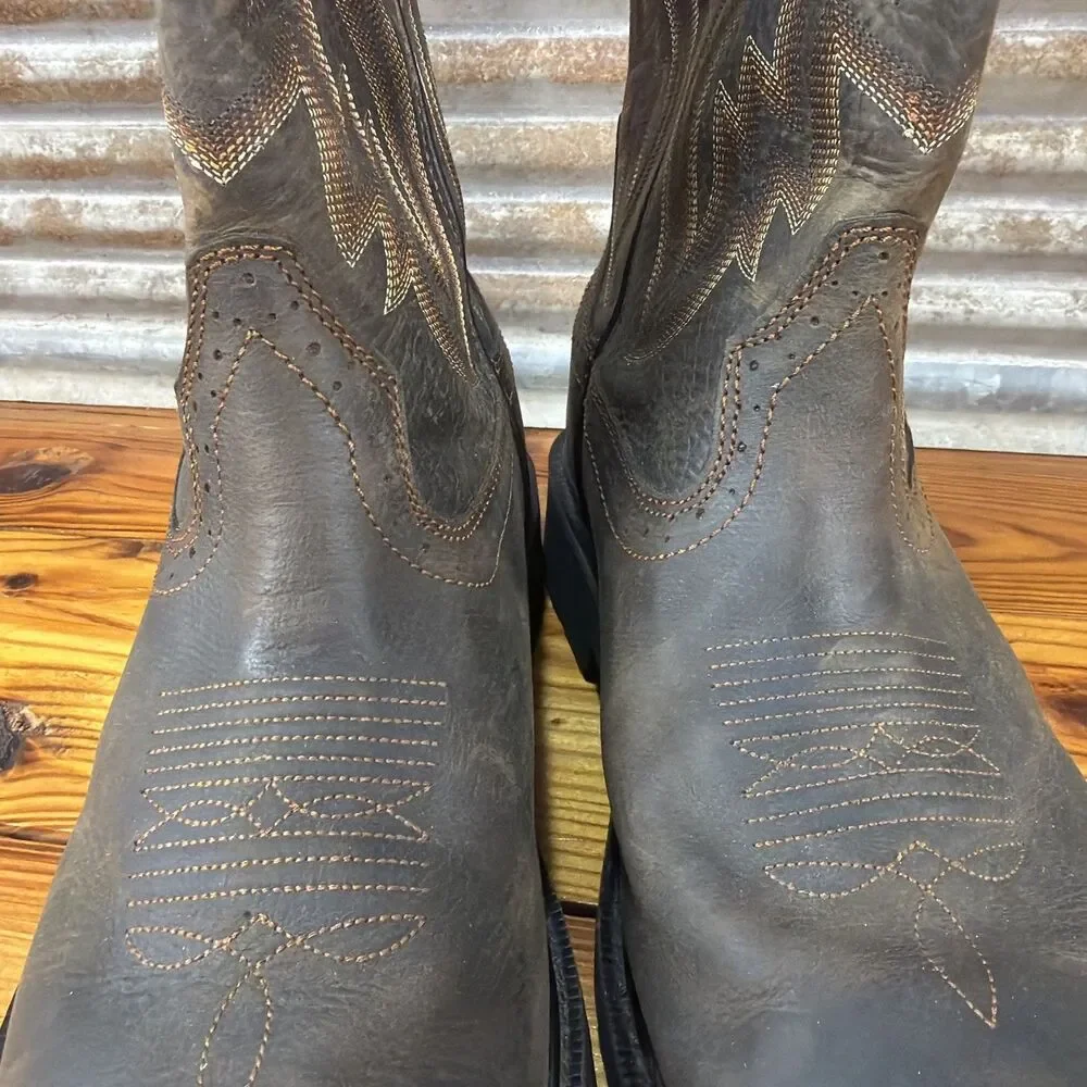 Wolverine Rancher Square Toe Boots Mens US 13M Soft Toe Wellington PRISTINE!!